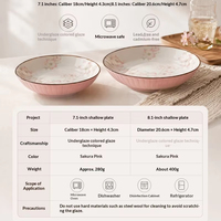 Assiettes et services de table en céramique de luxe avec motif végétal, compatibles micro-ondes, logo personnalisé pour restaurants et usage domestique