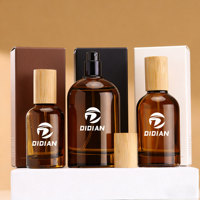 <strong>Best</strong> <strong>Selling</strong> Fancy Custom Label Luxury Perfume Bottles Crimp Neck 50ml Amber Glass with Sprayer