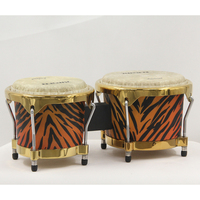 Factory Wholesale Solid Wood Classic Bongo Drum One-Piece High Quality Ergonomic Latin Percussion Instrument Imported Hand Drum