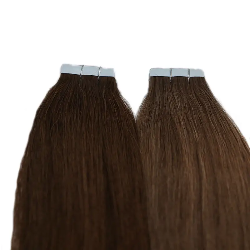 Wholesale 100% Virgin Human Hair Silky Straight Double Drawn Pu Slim Seamless Tape In Hair Extensions