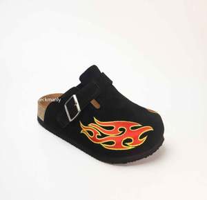 Sandales en cuir véritable style vintage avec semelle en liège pour femmes et hommes – Tendance mode pour l'été et l'automne - Product Image 4