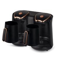Machine à café turque électrique Ruihe européenne 1200W, double pot, pour usage domestique, boîtier en plastique, classe d'efficacité énergétique