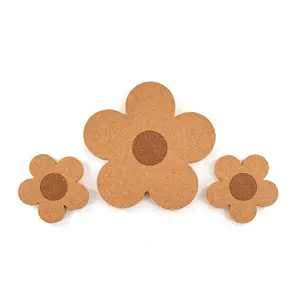 Wholesale Top Quality Flower Design Shape Table Placemat Cup Cork Coaster For Kitchen Gifts