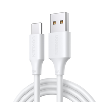 Câble USB 2.0 vers Type-C vert, 6A 100W, charge rapide, cordon de données, matériau PVC, pour Android