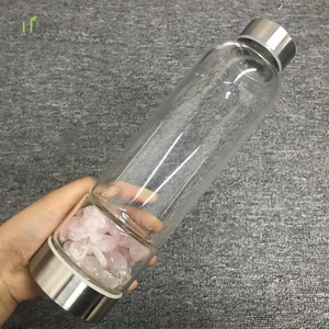 2019 tendance amazone verre bouteille d'eau cristal bouteille d'eau élixir avec capuchon pivotant - Product Image 4