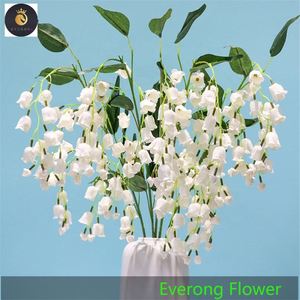 EV 290 di vendita calda fiore artificiale grande giglio di seta della valle bianco appeso Campanula fiore