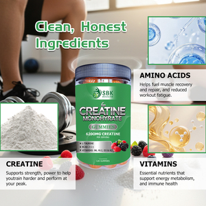 Gummies de créatine monohydrate saveur fruits rouges mélangés pour adultes, complément nutritionnel sportif, soutien à la santé osseuse, créatine – Meilleures ventes - Product Image 5
