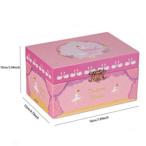 Boîte à musique en papier personnalisée avec cygne rotatif et chanson personnalisée, cadeau musical pour filles - Product Image 4