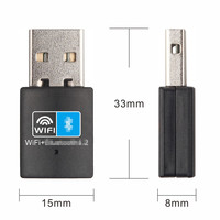 Adaptateur USB 2-en-1 Mini 150 Mbps BT4.2 et Wi-Fi RTL8723DU pour PC Portable - Vente Flash