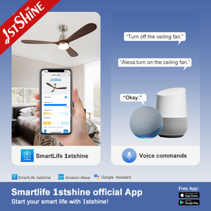 1stshine Quạt trần bán buôn hiện đại Châu Âu thông minh điều khiển từ xa tốc độ cao Quạt trần dẫn điều hòa không khí quạt trần - Product Image 6