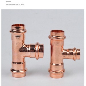Raccords en cuivre à sertir du fabricant, té en cuivre à diamètre égal, réducteurs, divers raccords de canalisation à paroi épaisse, diverses spécifications - Product Image 4