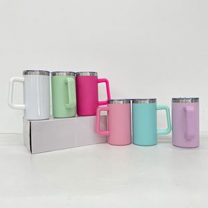 Custom Logo 20Oz <b>Insulated</b> Lid Thermal Travel Coffee <b>Mug</b> With Removable Handle - Product Image 1