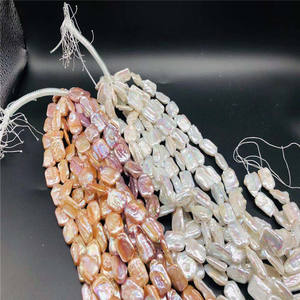 Perles carrées baroques d'eau douce Alien, accessoire pour collier DIY, couleur éblouissante, naturelles, en vrac, vente en gros exclusive pour l'exportation transfrontalière - Product Image 2