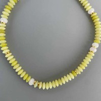 Collier unisexe tendance en pierres naturelles jaune citron, perles rondes, chaîne de clavicule DIY, cadeau