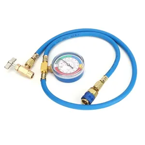 Tuyau de charge de réfrigérant R134A avec manomètre, kit de remplissage de climatisation, outil de mesure de pression de <span class=keywords><strong>gaz</strong></span> compatible, réparation de climatisation automobile OLIVER - Product Image 2