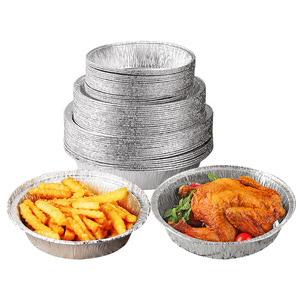 Assiettes jetables en aluminium pour friteuse à air, four, cuisson, grillades, résistantes à l'huile, épaisses, couleur unie, 4 cm - Product Image 5