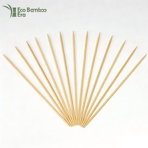 Pinchos de Bambú ECO Premium de 40cm y 4mm, Resistentes al Calor, Desechables, 100% Ecológicos, Portátiles, para Asar Cordero, Barbacoa, Camping y Cocina - Product Image 1