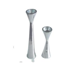 Bougeoir à tige conique de forme moderne fabriqué en aluminium avec miroir polonais Noël festif décoration de la maison artisanat en métal - Product Image 1