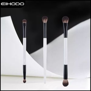 EIHODO-Juego de brochas para sombra de ojos de doble punta, brocha de maquillaje de pelo sintético para sombra de ojos, colorete y corrector, 3 piezas - Product Image 1
