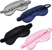 Masque de sommeil en satin de soie personnalisé avec logo, doux, réglable, occultant, respirant, pour femmes et hommes, idéal pour les voyages, la sieste, ou comme cadeau.