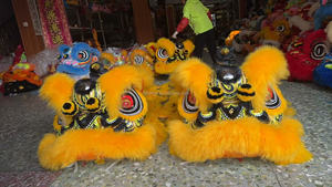 Costume de danse du lion de taille normale fabriqué à la main en usine Funtoys culture chinoise inspirée danse du lion pour deux <span class=keywords><strong>personnes</strong></span> - Product Image 4