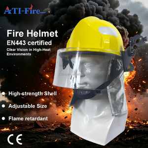 <span class=keywords><strong>Casque</strong></span> de <span class=keywords><strong>pompier</strong></span> américain en gros d'usine, coque en FRP haute résistance, taille réglable, ignifuge, certifié CE EN443 - Product Image 2