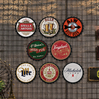 Carteles de hojalata de cerveza decorativos impresos tapas de botellas de 35cm carteles de Metal Retro Vintage para Pub Club Bar publicidad