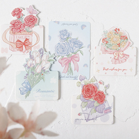 Cartes de vœux modernes imprimées numériquement, écologiques et recyclables pour la Saint-Valentin et la fête des mères, design de bouquet de fleurs en papier