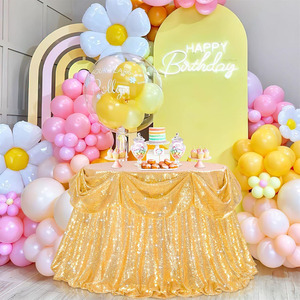 Multi stile argento paillettes inchiostro dorato tovaglia rotonda <span class=keywords><strong>oro</strong></span> 90 pollici scintillante per matrimonio festa di compleanno natale - Product Image 3