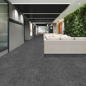 Commercial Office Square Loop Pile Fireproof Washable Polypropylene Carpet Tiles for Hotels Modern - Product Image 1