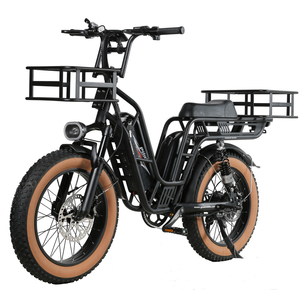 Nuova Bicicletta <span class=keywords><strong>Elettrica</strong></span> Ibrida Samebike 48V/32Ah, 7 Velocità, Pneumatici Fat, 2 Cestini, 2 Batterie <span class=keywords><strong>per</strong></span> Consegna Cibo - Product Image 1
