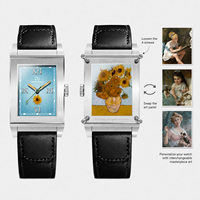 Montre à quartz à rabat style Reverso, montre-bracelet vintage carrée avec bracelet en cuir véritable, cadeau unisexe, montres à rabat inversé, été 9200