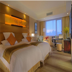 Hotel Bedroom Furniture Set Wooden Bed OEM Factory Direct Low Price Custom Panel Wood Frame Hotel <b>King</b> Bed With Bed <b>Sheets</b> Set - Product Image 5