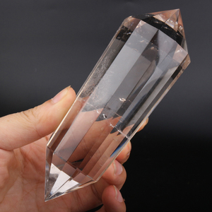 Cristaux Vogel à 24 faces en quartz clair et quartz rose, à double terminaison, pointe de guérison - Product Image 1