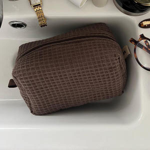 Bolsa de Cosméticos de Algodón con Logotipo Personalizado 2026, Bolsa de Maquillaje de Gran Capacidad, Bolsa de Aseo Multifuncional para Viajes - Product Image 3