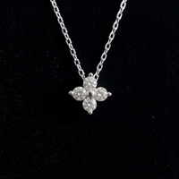 Collier pendentif trèfle porte-bonheur élégant en moissanite GRA pour femme, en argent sterling 925 plaqué rhodium, cadeau d'anniversaire