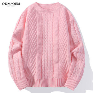 Suéter de Punto Trenzado de Alta Calidad para Hombre, 100% Algodón, Cuello Alto, Manga Larga, para Invierno - Product Image 3