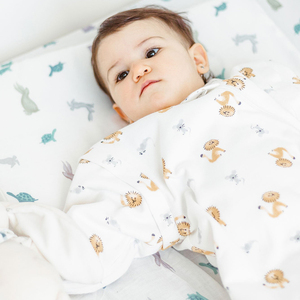 THE FARM seprai tempat tidur bayi bambu cetak kustom seprai pas dengan sarung bantal penutup selimut - Product Image 4