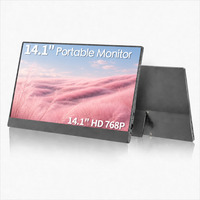 Moniteur portable double écran AHXJKA 14,1 pouces 1366x768 60Hz USB-C OEM Vente en gros Moniteur double écran Win Mac Gaming