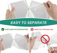 Sacs poubelles compostables en PLA à bouche plate avec cordon de serrage, écologiques, pour courses, légumes, fruits, emballage de détail pour supermarchés