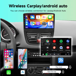 Autoradio Android Podofo 9'' pour Peugeot <span class=keywords><strong>207</strong></span> (2006-2010) Qualcomm 8 Cœurs 2 DIN, <span class=keywords><strong>CarPlay</strong></span>/Android Auto Sans Fil, WiFi, GPS, 4G, 4+64Go - Product Image 2
