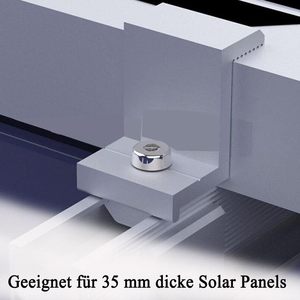 Rail de montage solaire en aluminium 300 mm, finition anodisée, pour installation sur toiture métallique - Product Image 3