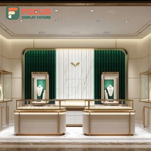 Mostrador de Exhibición de Joyería de Lujo Personalizado, Fabricante de Mostradores de Vidrio Templado para Centros Comerciales - Product Image 4