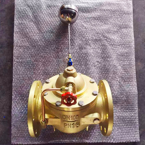 Vanne à boisseau flottant hydraulique en cuivre et laiton, télécommandée, raccord à bride, tailles 1/2"-2", modèle 100X-16W, OEM/ODM, usage général - Product Image 1