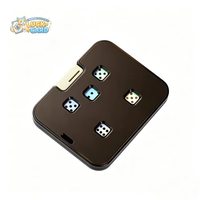 YJ Creative Dice Shape 5 Hole EDC Fidget Slider One Side Pressing Fidget Toy Portable Plastic Stress Relief Focus Toy Unique
