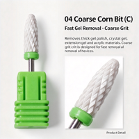 Embouts de ponceuse à ongles en céramique de 3/32 pouces, forme fusée, pour manucure, pédicure, nettoyage des cuticules, ponçage des pointes acryliques, équipement de nail art