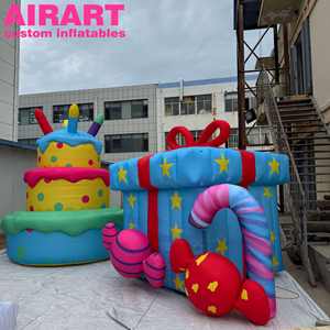 Décoration de fête d'anniversaire gonflable de mariage romantique, <span class=keywords><strong>ballon</strong></span> gonflable de gâteau de naissance de cour de jardin de parc de jeu de famille - Product Image 3