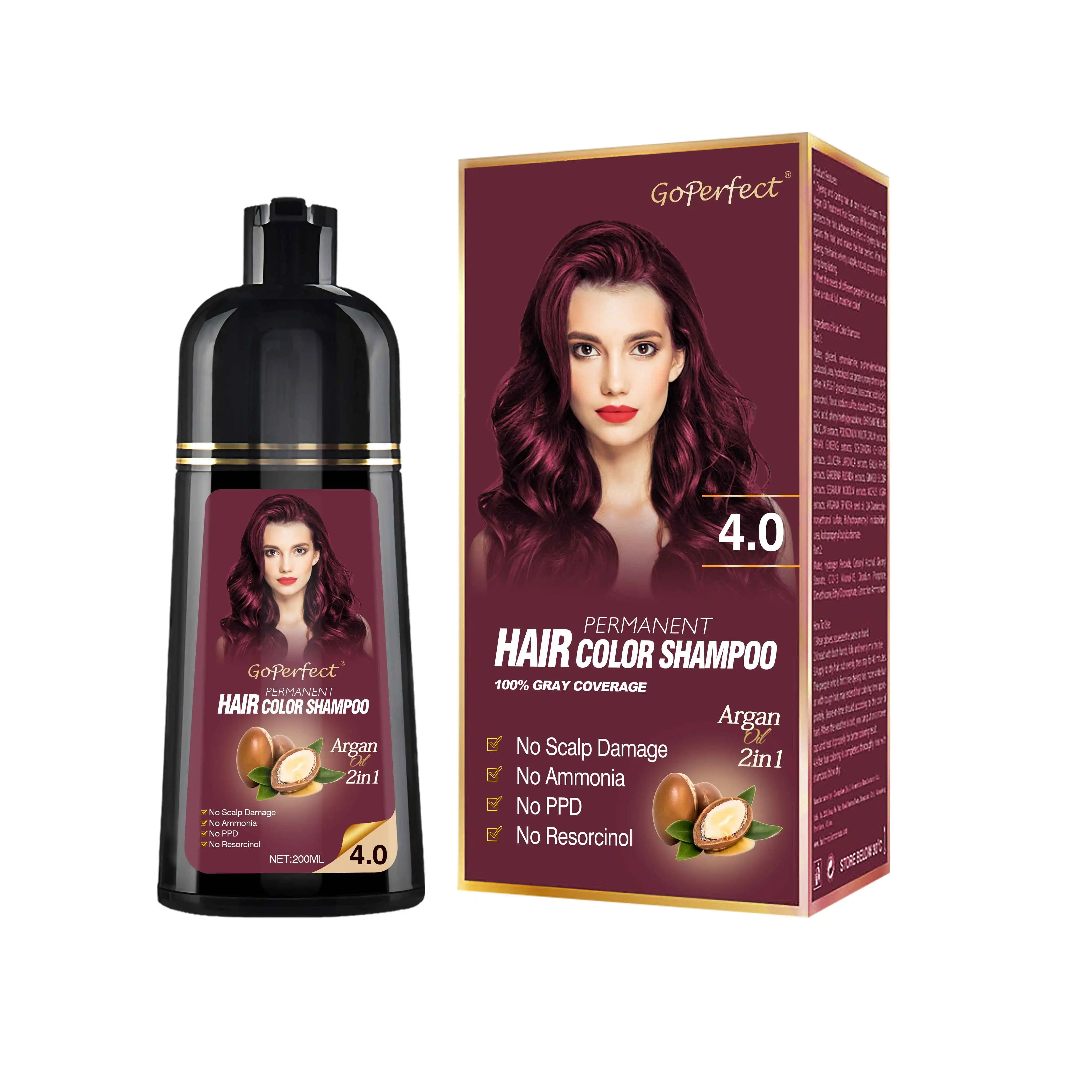Hair Dye Private Label ingredienti 3 anni 420ml Per bottiglia colori naturali colore a casa Per uomo permanente miglior nero