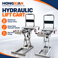 Chariot élévateur électrique hydraulique en acier inoxydable Leike 48V, petit chariot à plateforme pliable portable, chariot élévateur monté sur camion
