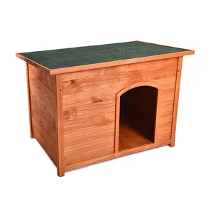 호화스러운 튼튼한 비바람에 견디는 단단한 소나무 건축 옥외 나무로 되는 애완 동물 개 개집 집